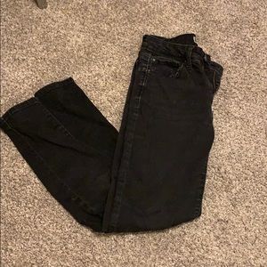 Black straight jeans